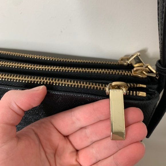 Aritzia Auxiliary Calisch Crossbody Bag Shoulder Purse Clutch Embossed Black - Picture 14 of 16